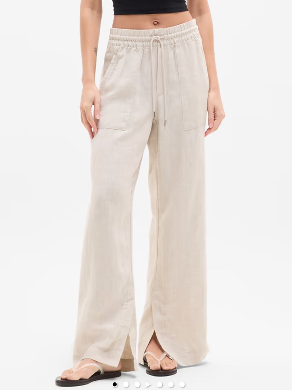 EUC Athleta Retreat Linen High Rise Wide Leg Pant - MP